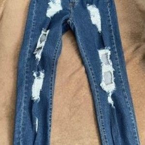 NWT Size 3 American Bazi Destroyed Relax Fit Jeans